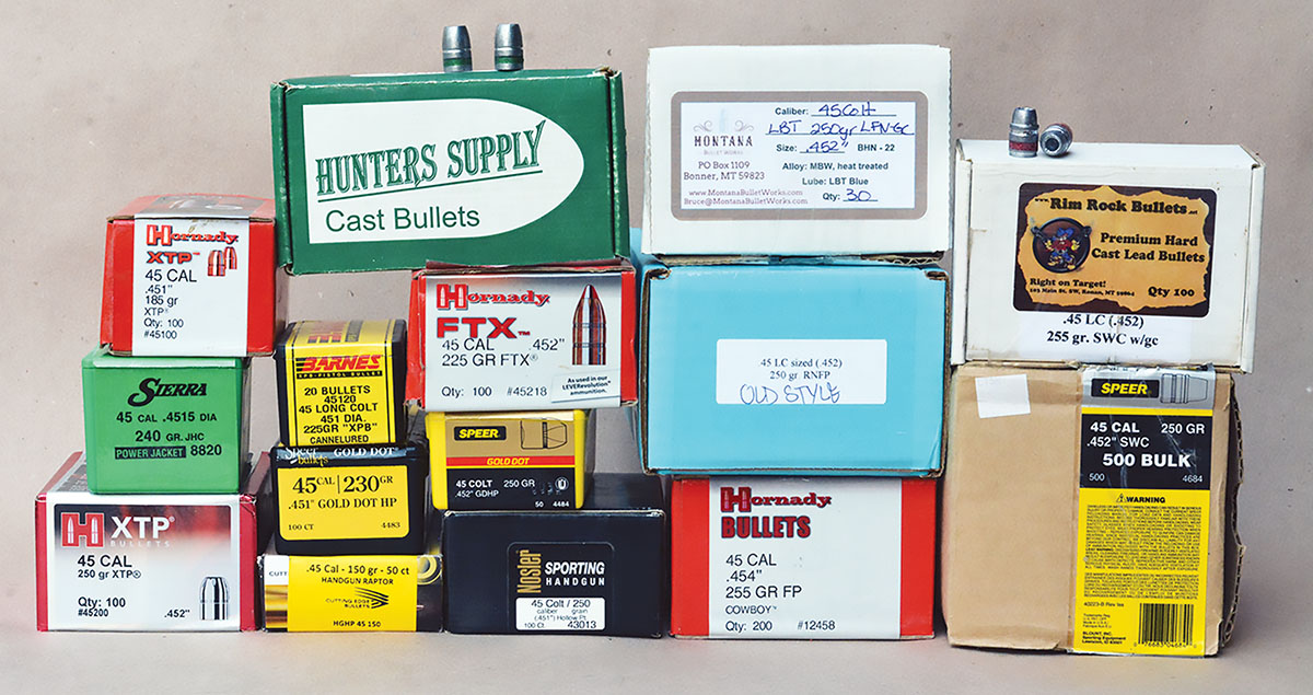 A variety of jacketed, commercial cast and swaged lead bullets were used to develop Pet Loads data.